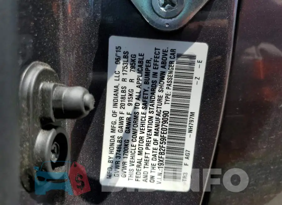 19XFB2F59FE079090 Photo# 12