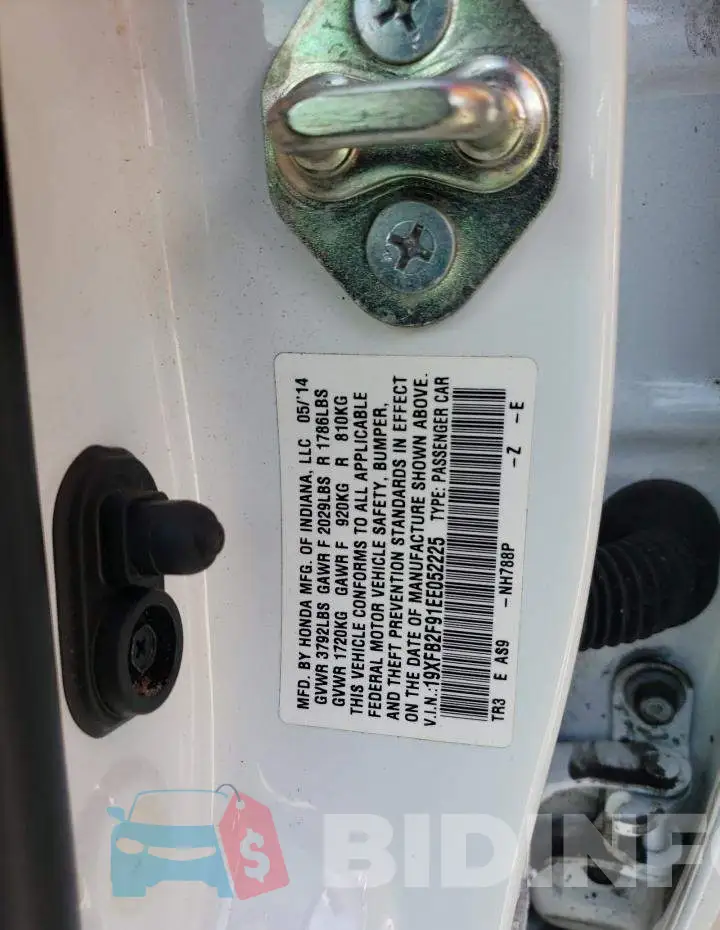19XFB2F91EE052225 Photo# 13