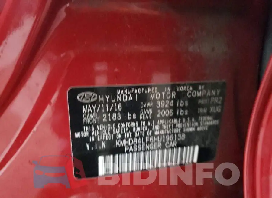 KMHD84LF6HU196138 Photo# 12