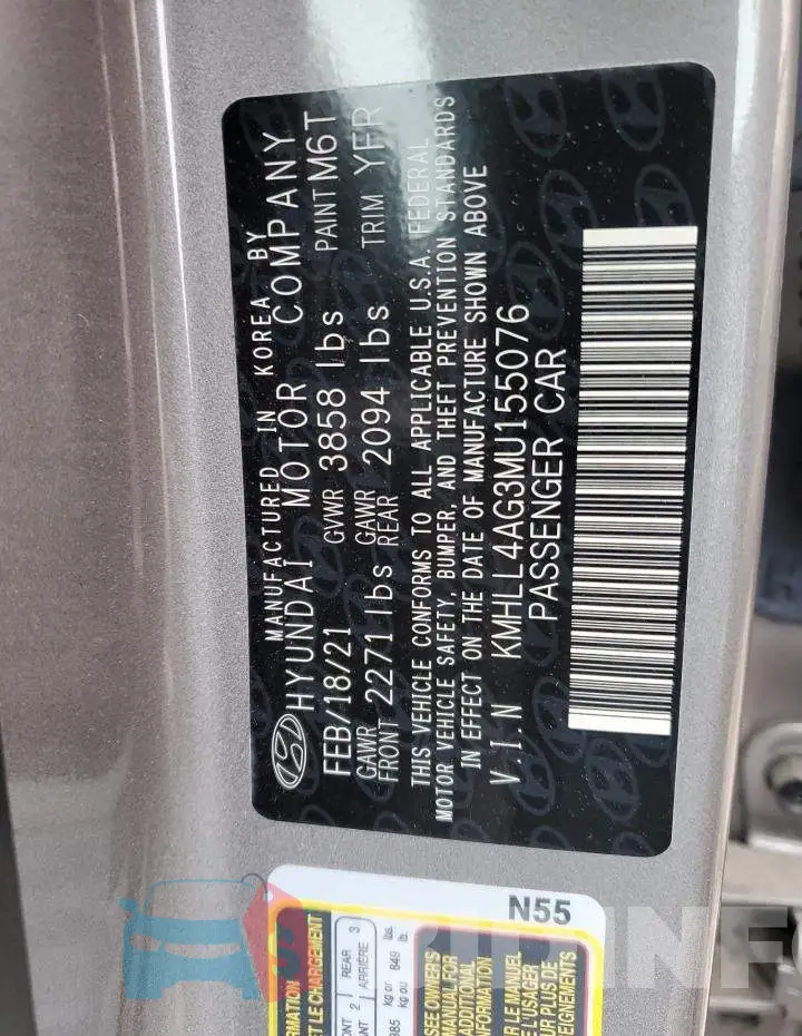 KMHLL4AG3MU155076 Photo# 12
