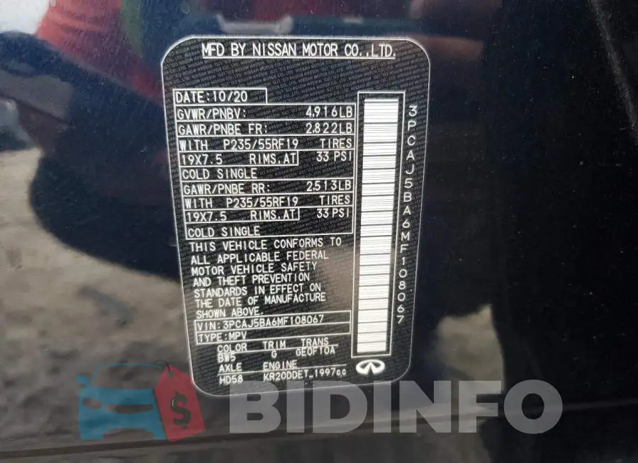 3PCAJ5BA6MF108067 Photo# 12