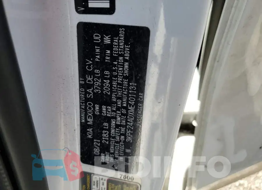 3KPF24ADXME401131 Photo# 12