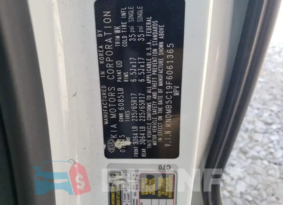 KNDMB5C19F6061365 Photo# 13