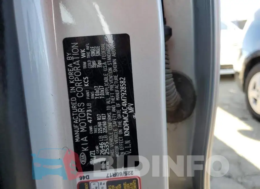 KNDPMCAC4M7928582 Photo# 13