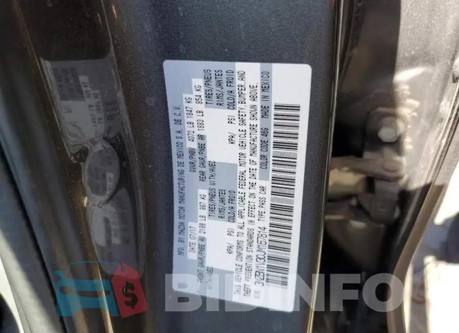 3MZBN1V30JM167814 Photo# 13