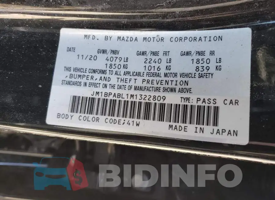 JM1BPABL1M1322809 Photo# 13