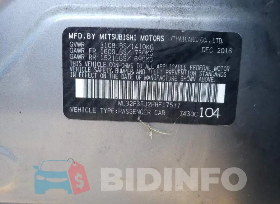 ML32F3FJ2HHF17537 Photo# 12