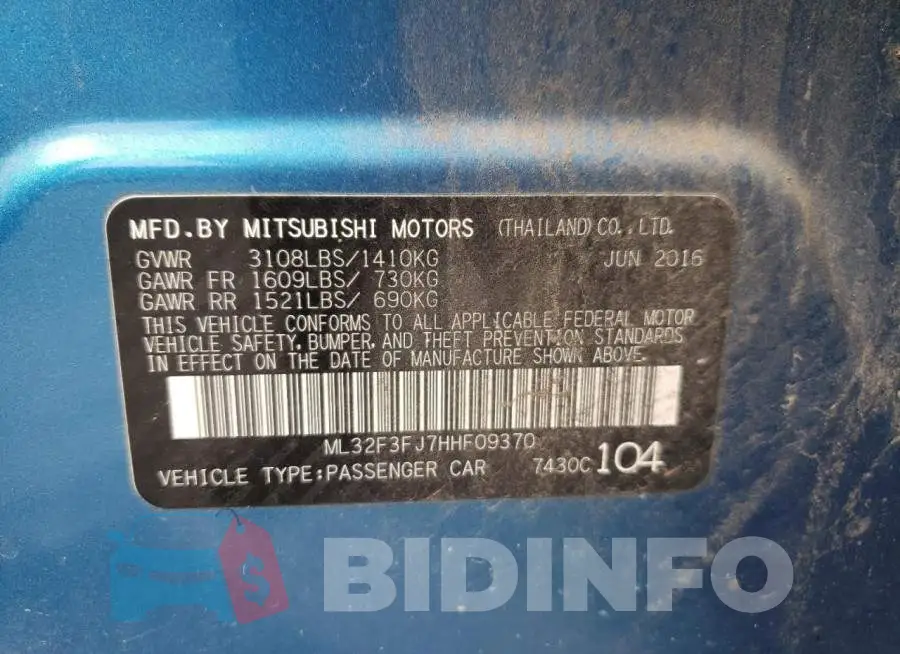 ML32F3FJ7HHF09370 Photo# 12