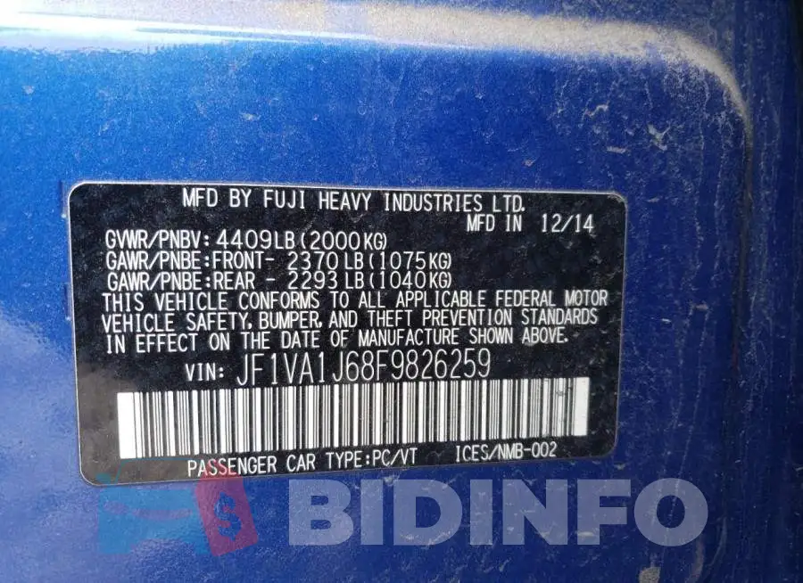 JF1VA1J68F9826259 Photo# 13