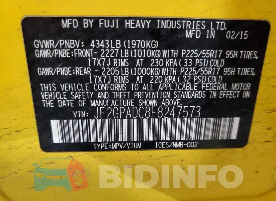 JF2GPADC8F8247573 Photo# 13