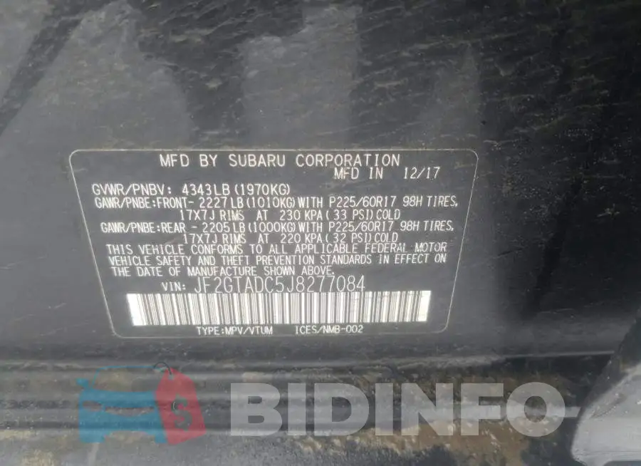 JF2GTADC5J8277084 Photo# 14