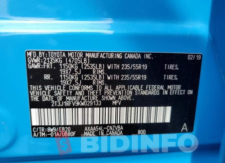 2T3J1RFV9KW029133 Photo# 14