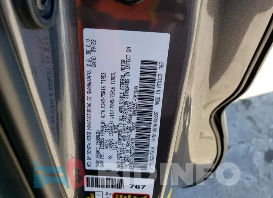 3TYRZ5CN2PT025415 Photo# 12