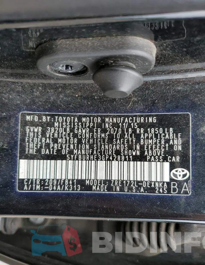 5YFBURHE3GP428811 Photo# 12