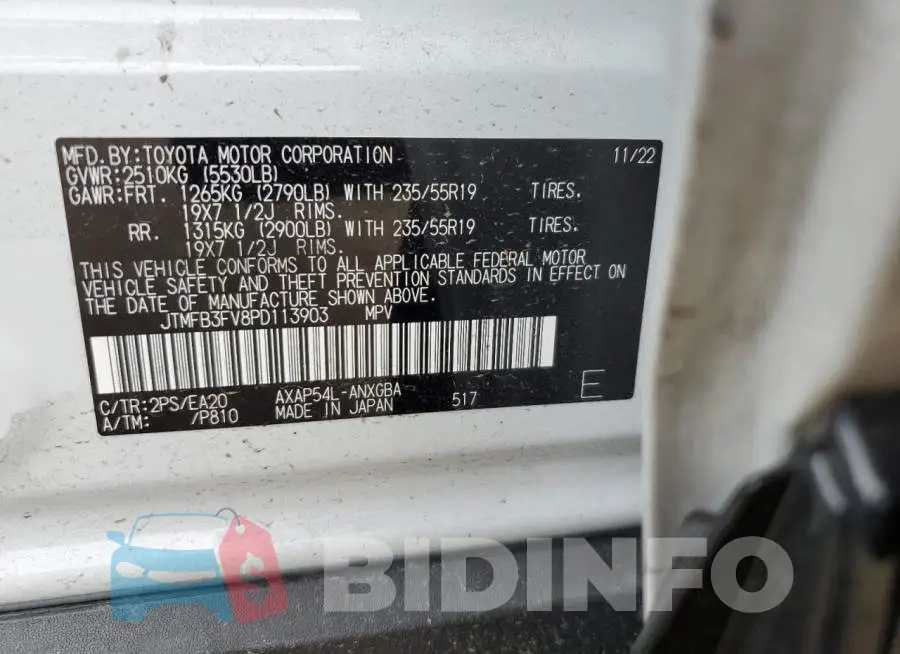 JTMFB3FV8PD113903 Photo# 12