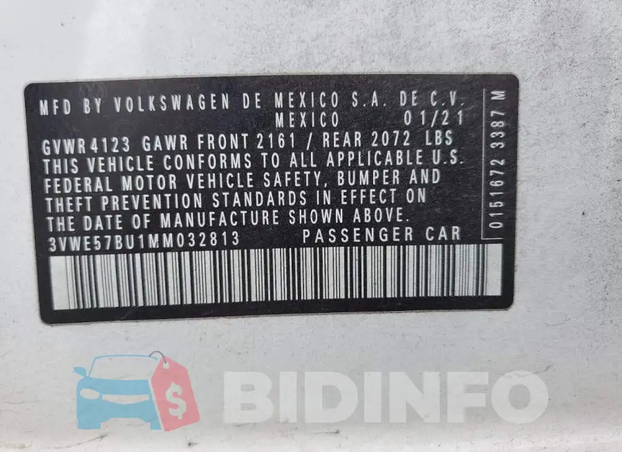 3VWE57BU1MM032813 Photo# 12