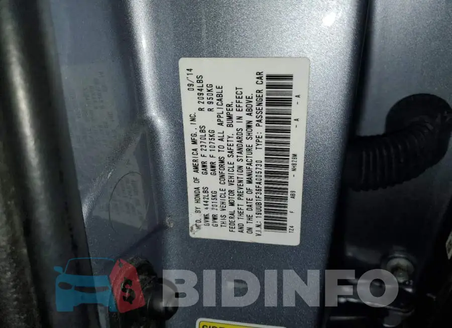 19UUB1F36FA005730 Photo# 13