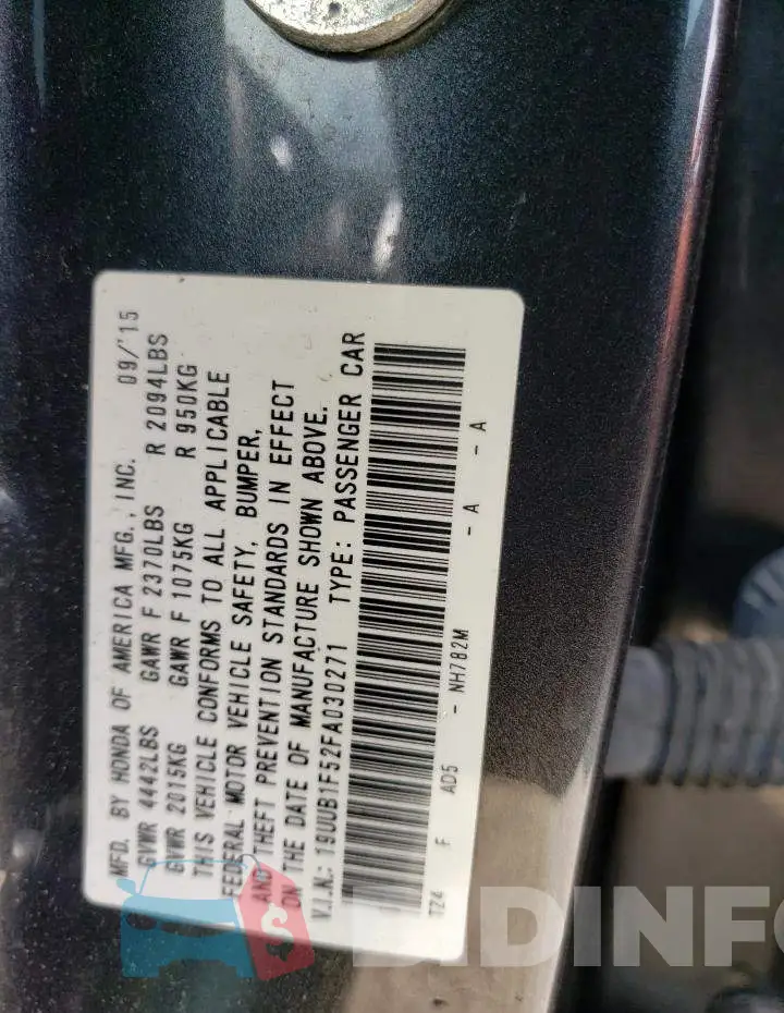 19UUB1F52FA030271 Photo# 12