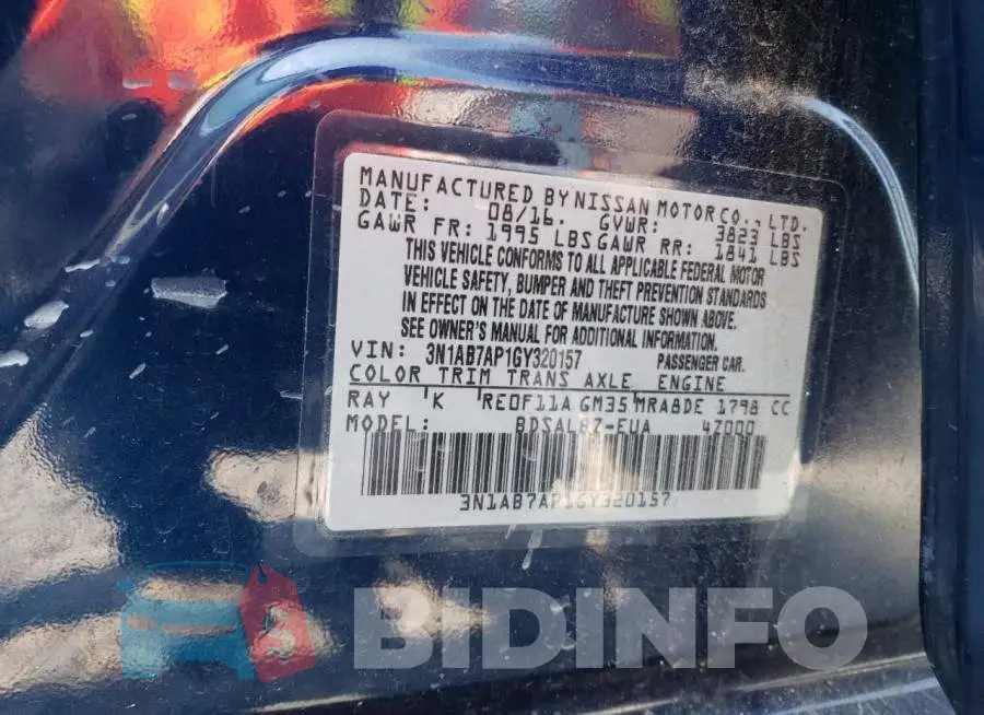 3N1AB7AP1GY320157 Photo# 12