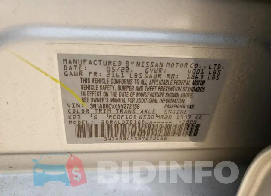 3N1AB8CVXNY273158 Photo# 12