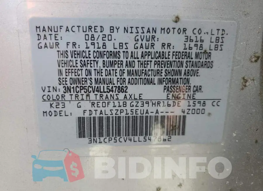 3N1CP5CV4LL547862 Photo# 14