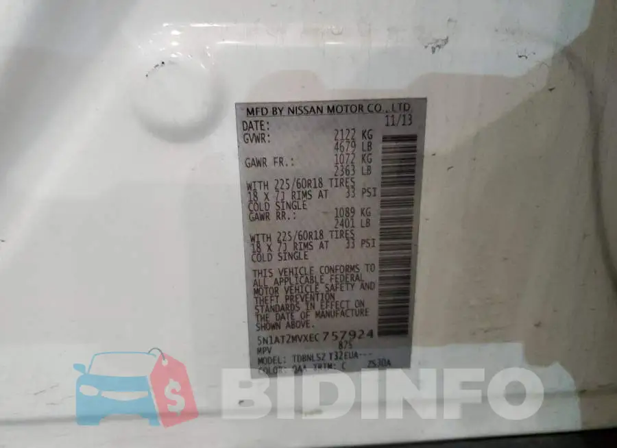 5N1AT2MVXEC757924 Photo# 13