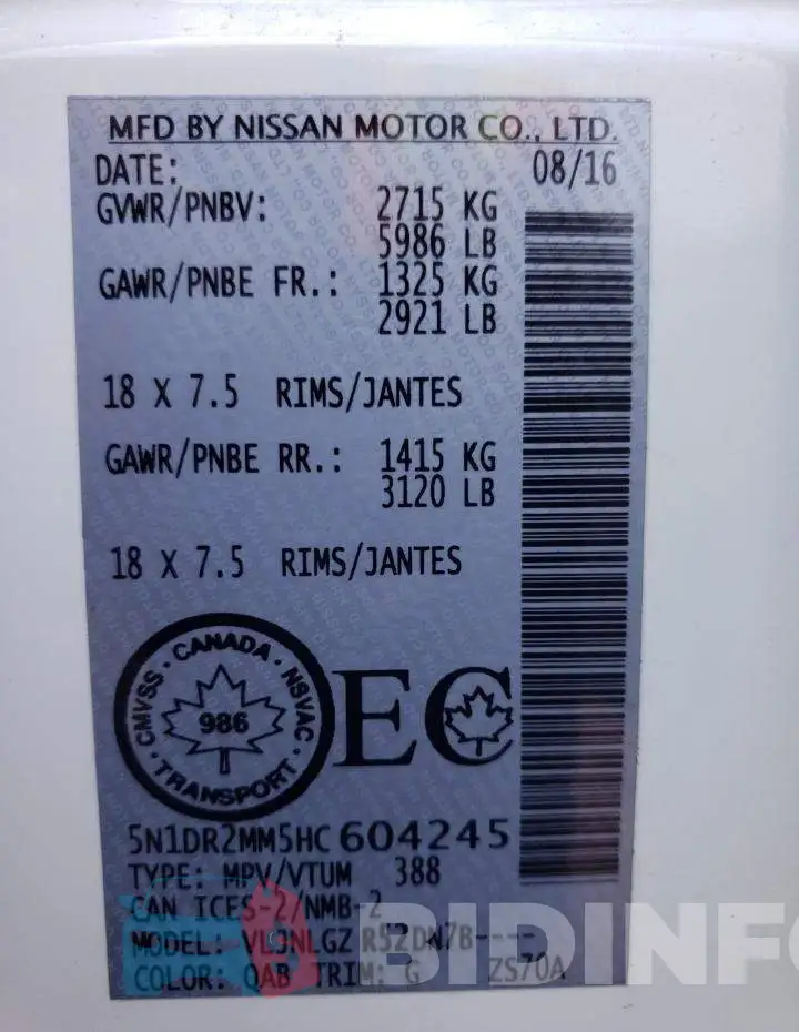 5N1DR2MM5HC604245 Photo# 13