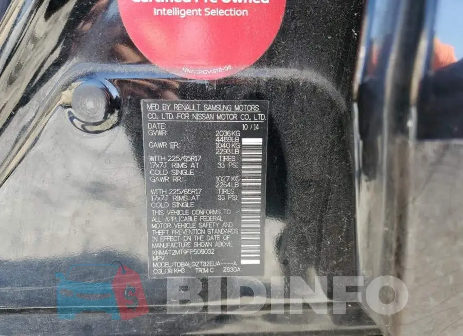 KNMAT2MT9FP509032 Photo# 12