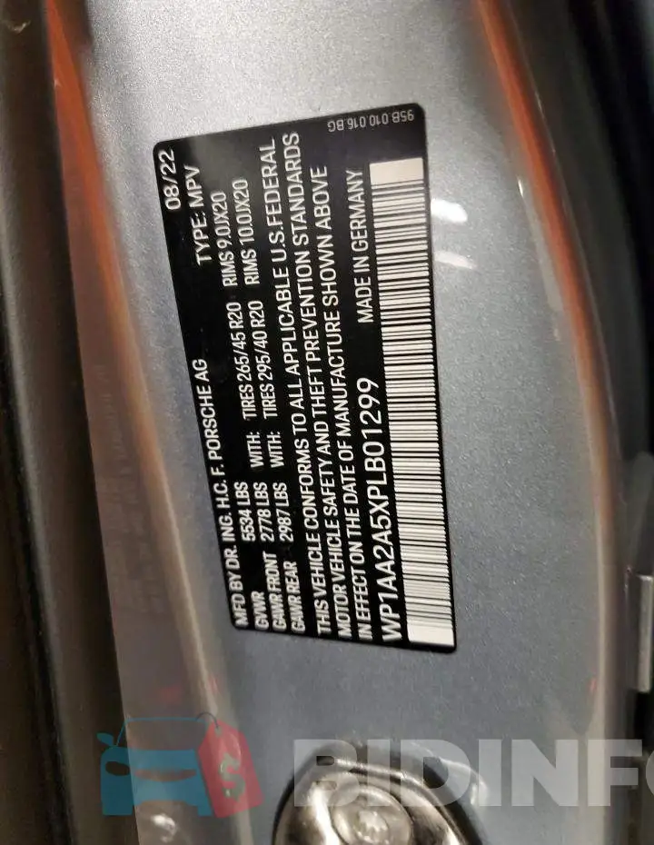 WP1AA2A5XPLB01299 Photo# 12