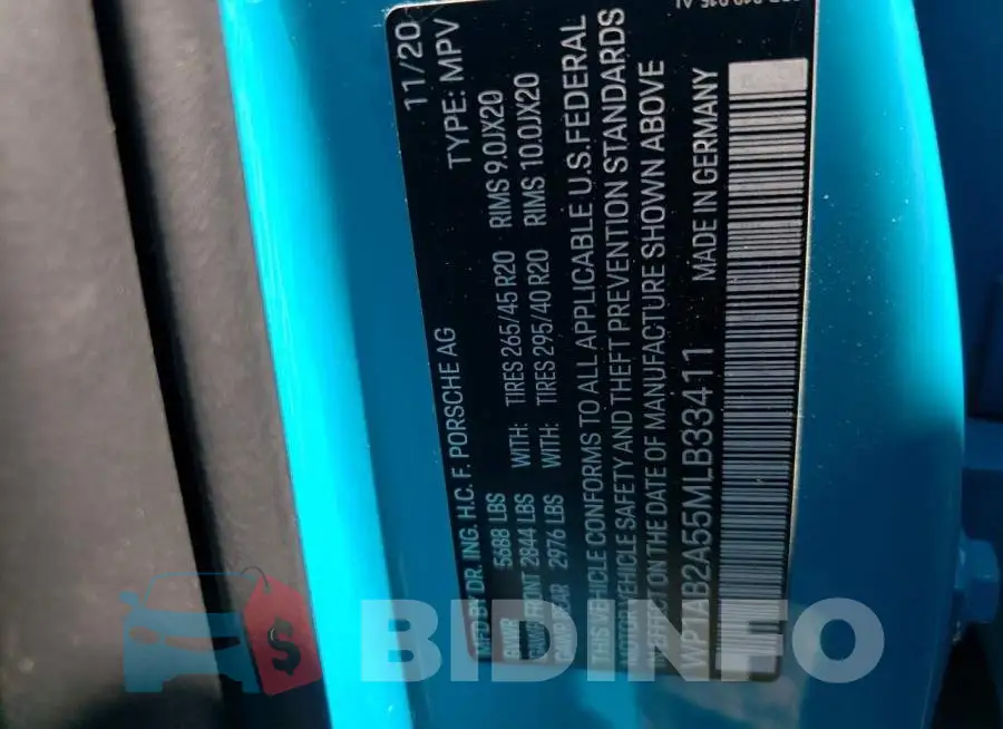 WP1AB2A55MLB33411 Photo# 10