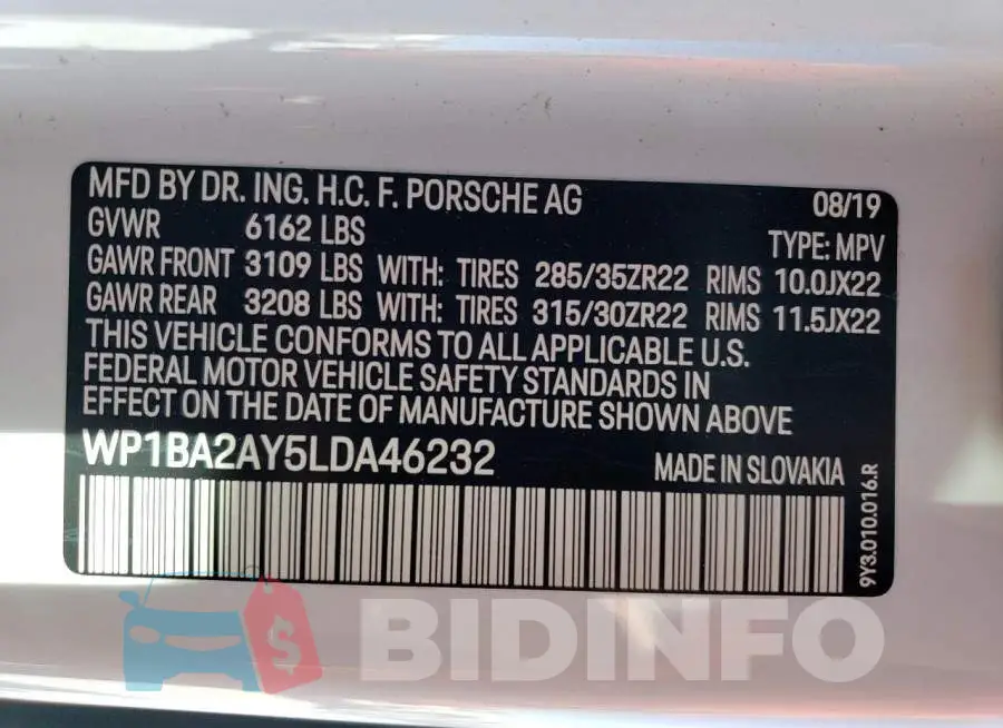 WP1BA2AY5LDA46232 Photo# 14