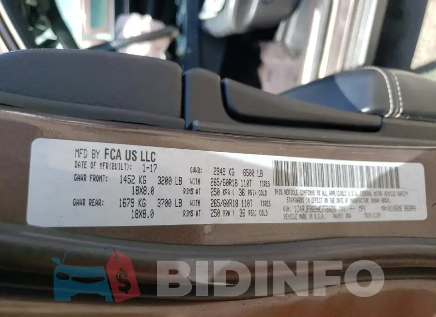 1C4RJFBG9HC778020 Photo# 10