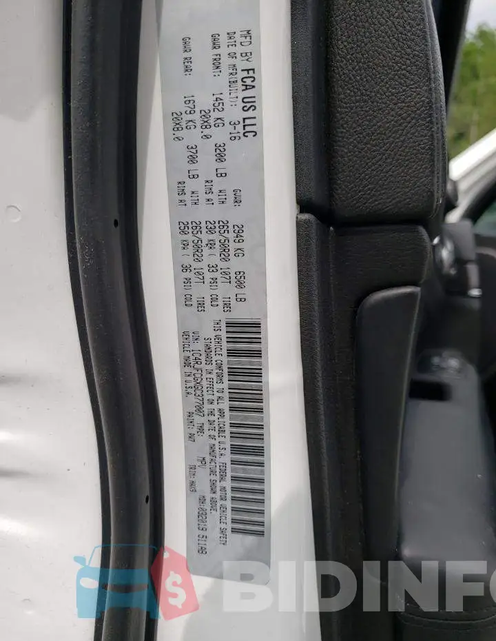 1C4RJFCGXGC377007 Photo# 13