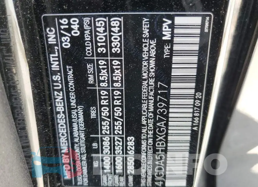 4JGDA5HBXGA739717 Photo# 13