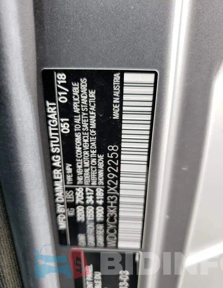WDCYC3KH3JX292258 Photo# 12