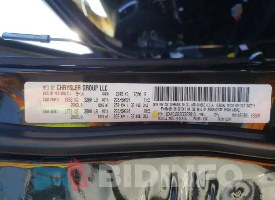 1C4RDJDG2EC972813 Photo# 10