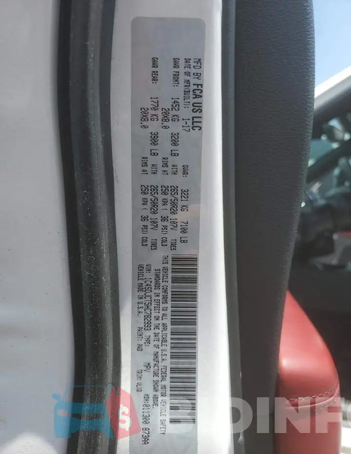 1C4SDJCT5HC782993 Photo# 14