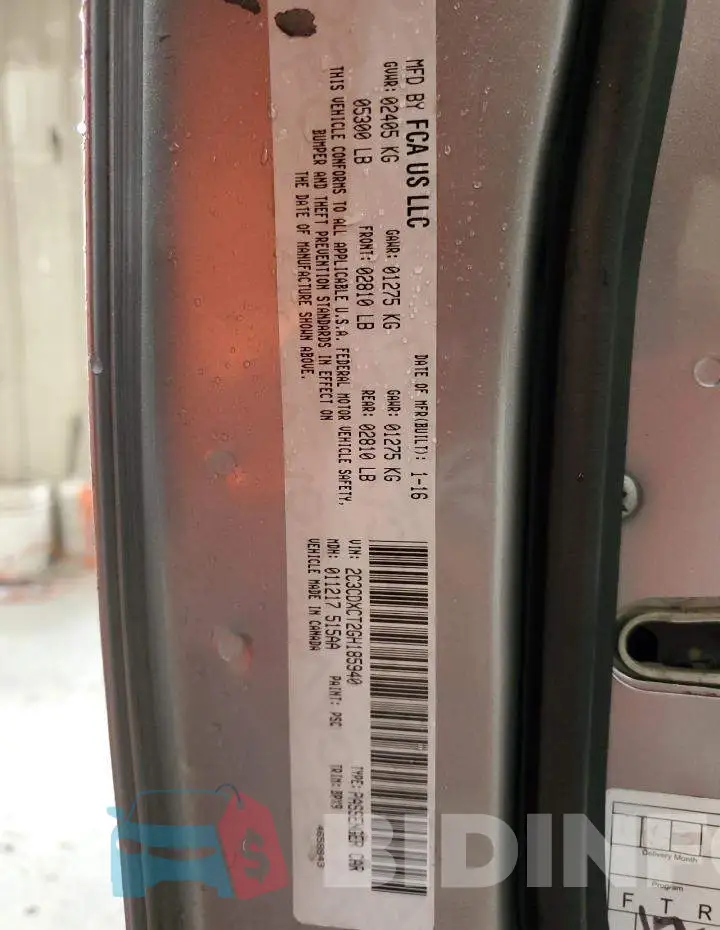 2C3CDXCT2GH185940 Photo# 12