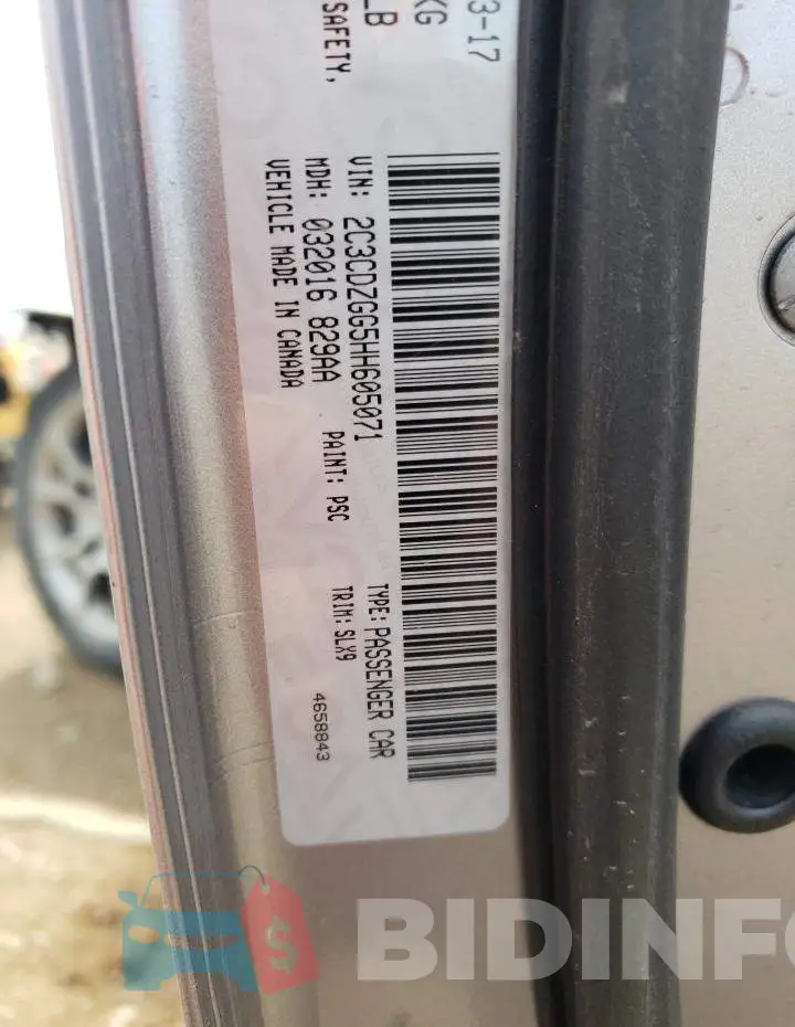 2C3CDZGG5HH605071 Photo# 13