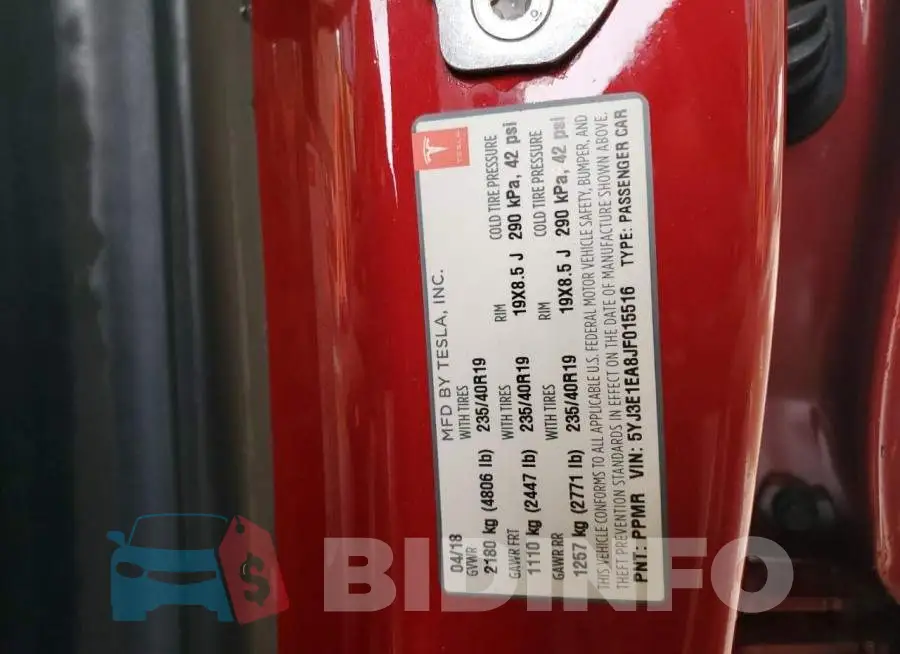 5YJ3E1EA8JF015516 Photo# 12