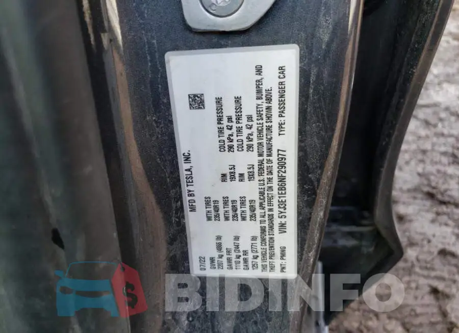 5YJ3E1EB6NF290977 Photo# 13