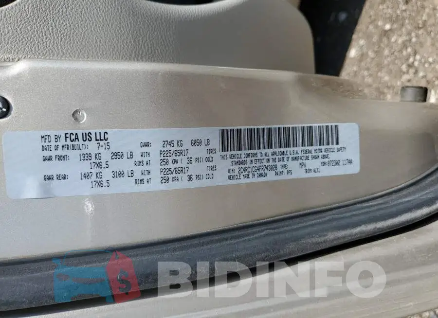 2C4RC1CG4FR743028 Photo# 13