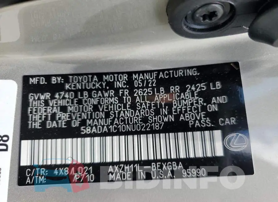 58ADA1C10NU022187 Photo# 12