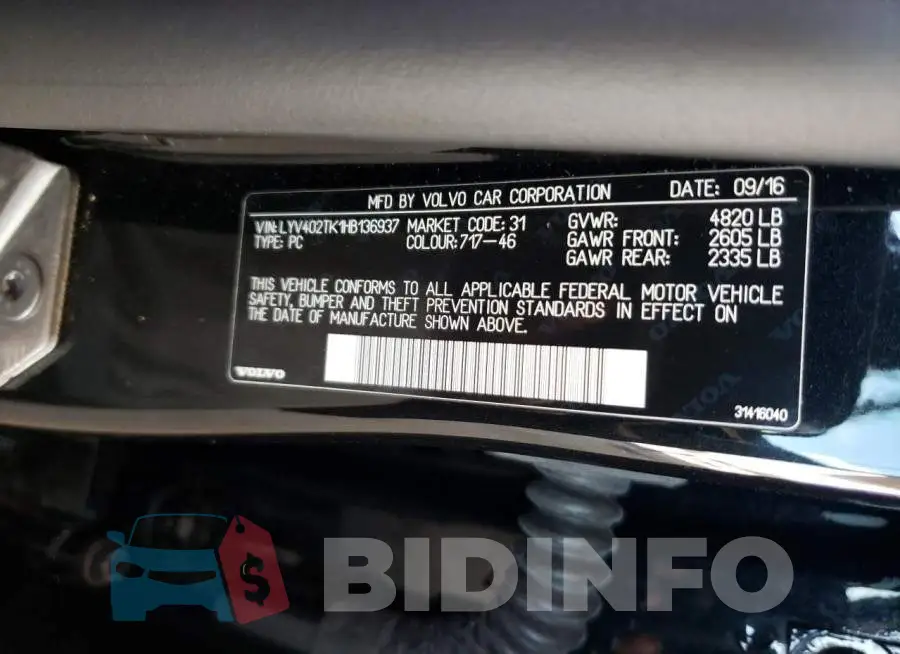 LYV402TK1HB136937 Photo# 12