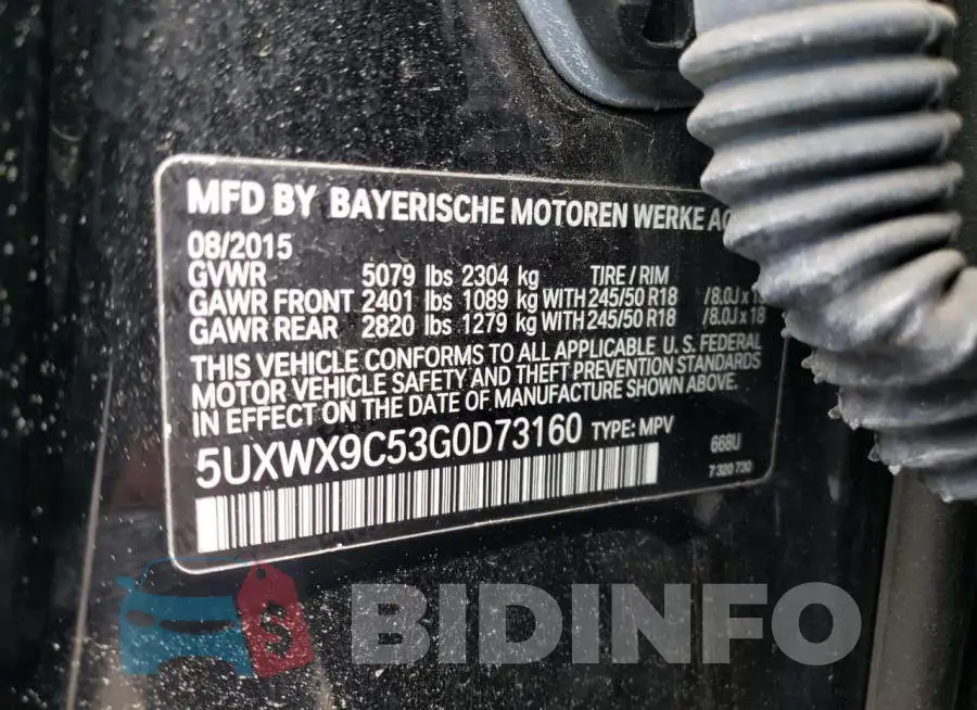 5UXWX9C53G0D73160 Photo# 14