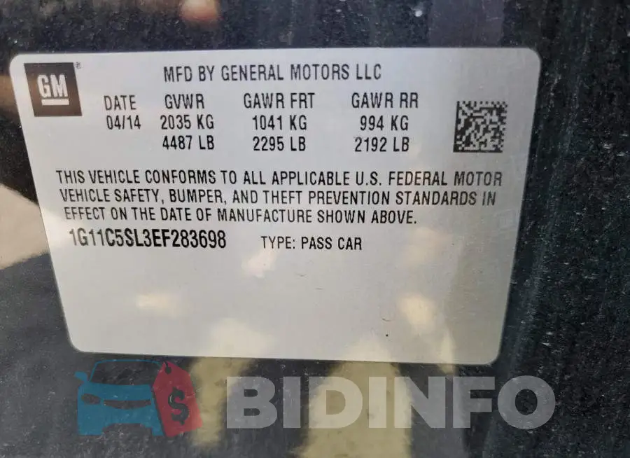 1G11C5SL3EF283698 Photo# 12