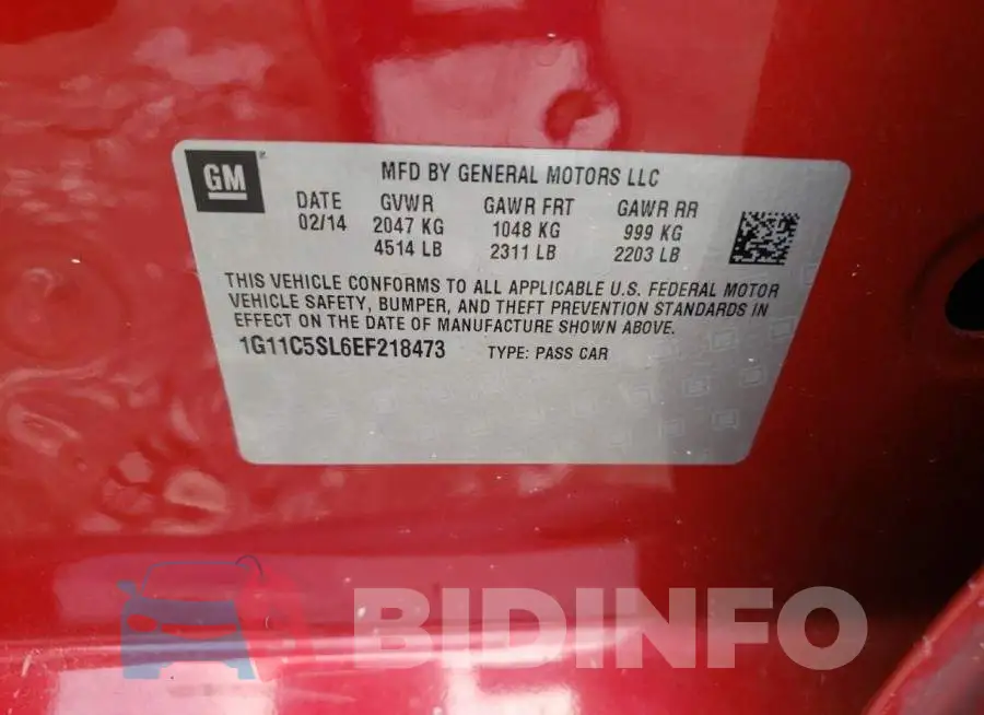 1G11C5SL6EF218473 Photo# 12
