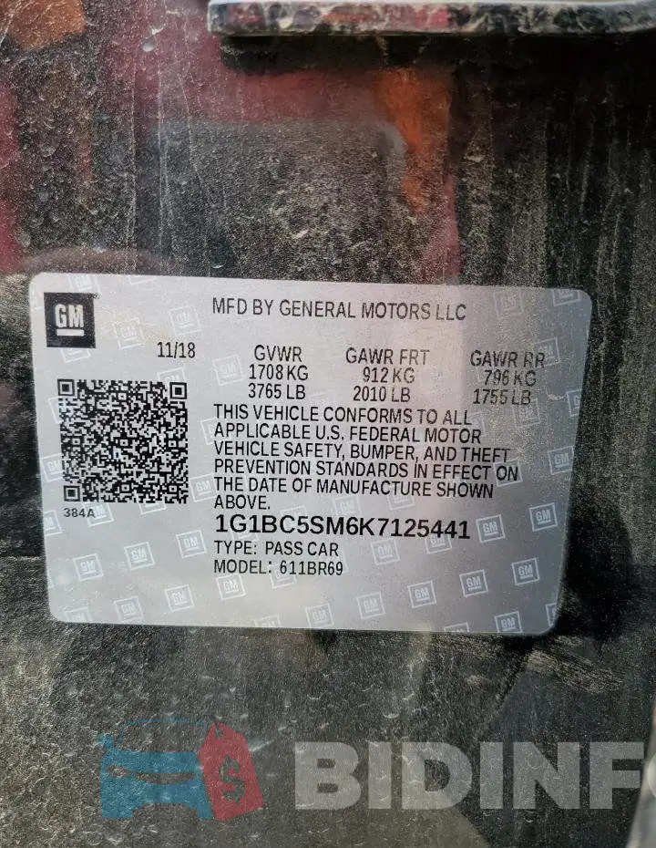 1G1BC5SM6K7125441 Photo# 13
