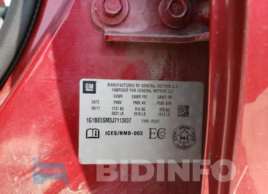 1G1BE5SM3J7113837 Photo# 12