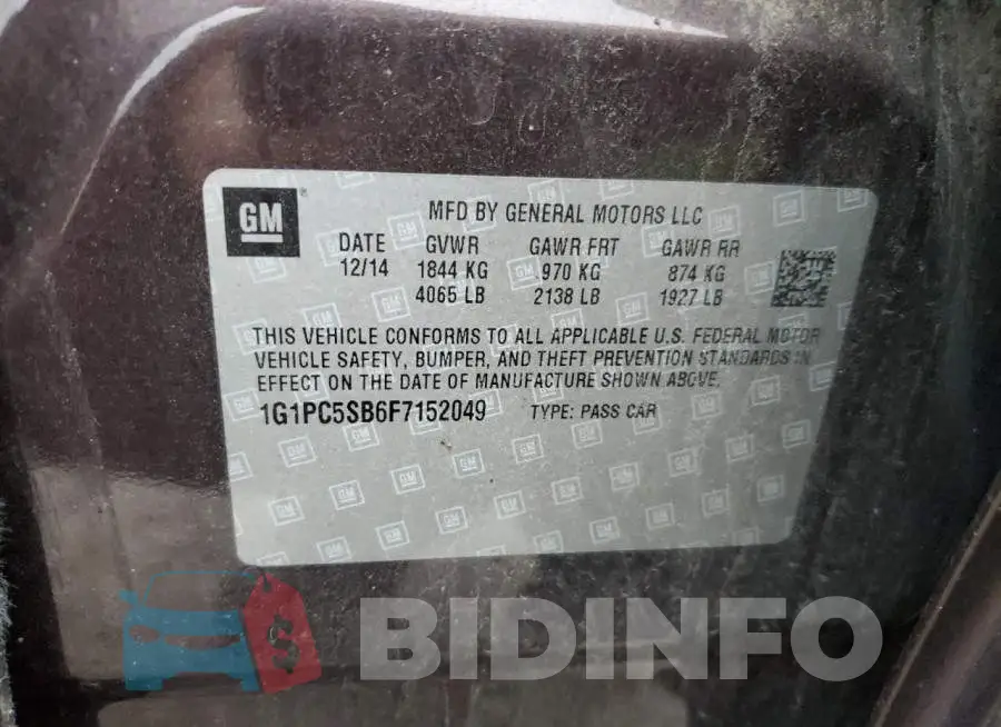 1G1PC5SB6F7152049 Photo# 12